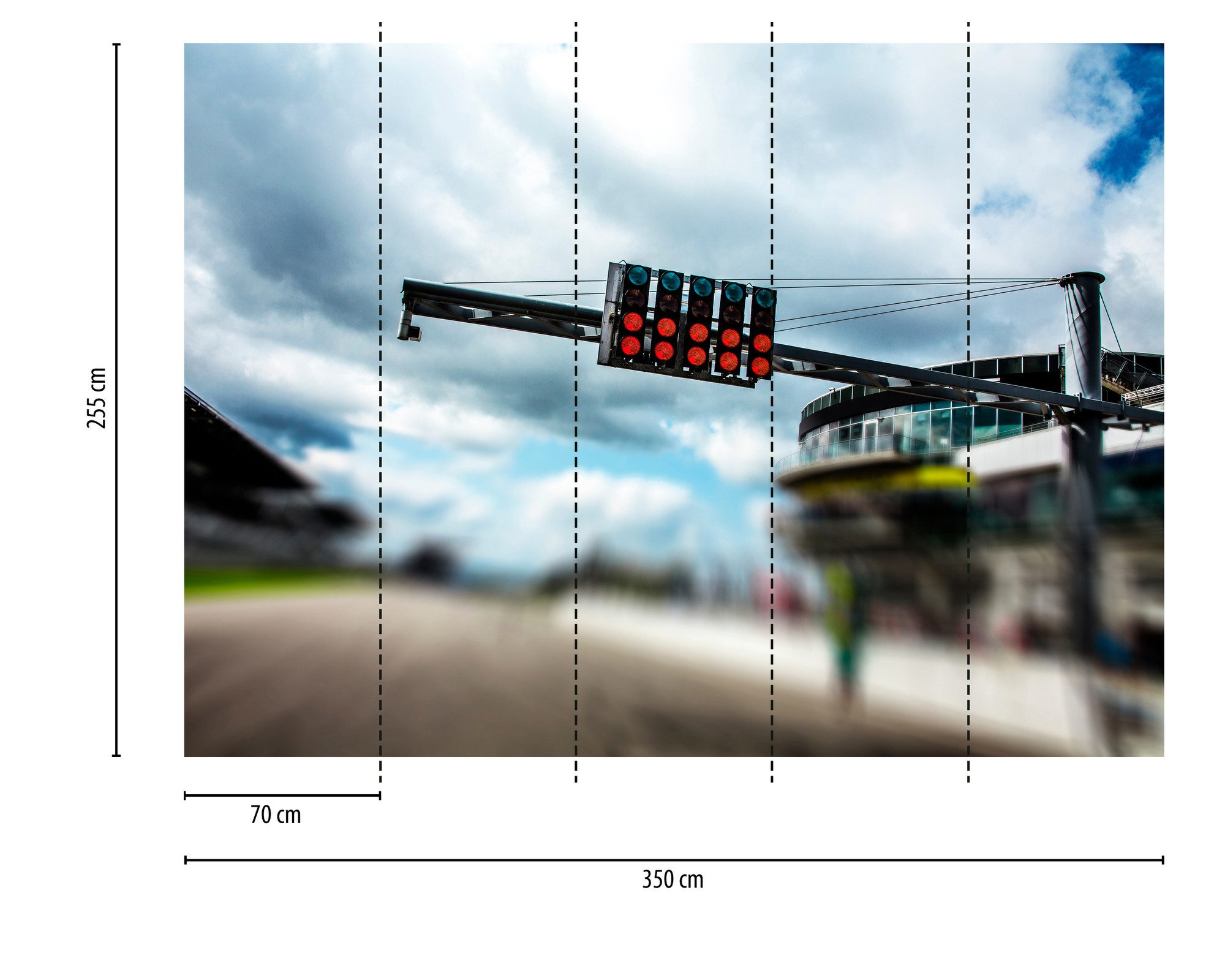 A.S. Création Vliestapete Rennsport Fototapete Motorsport Blau Rot, strukturiert, matt, (1 St)