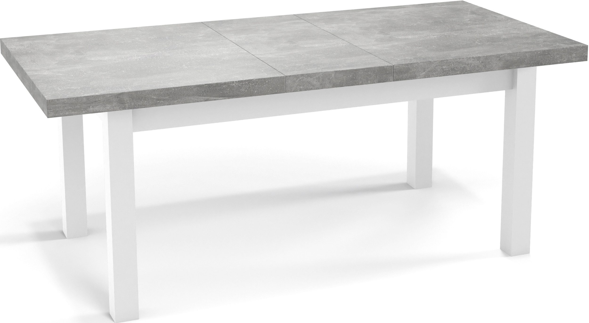 WFL GROUP Esstisch Avena ausziehbar rechteckig modern mit weißen Holzbeinen (MADE IN EU, 5 Gr. – 120/140/160/170/200 cm ausziehbar auf 160/180/210/250/300 cm), platzsparender Tisch in Holzoptik für Küche, Esszimmer oder Wohnzimmer