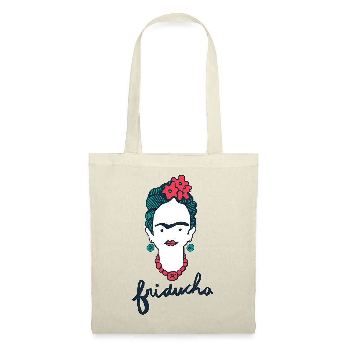 Spreadshirt Henkeltasche Frida Kahlo Sketch Friducha Stoffbeutel (1-tlg)