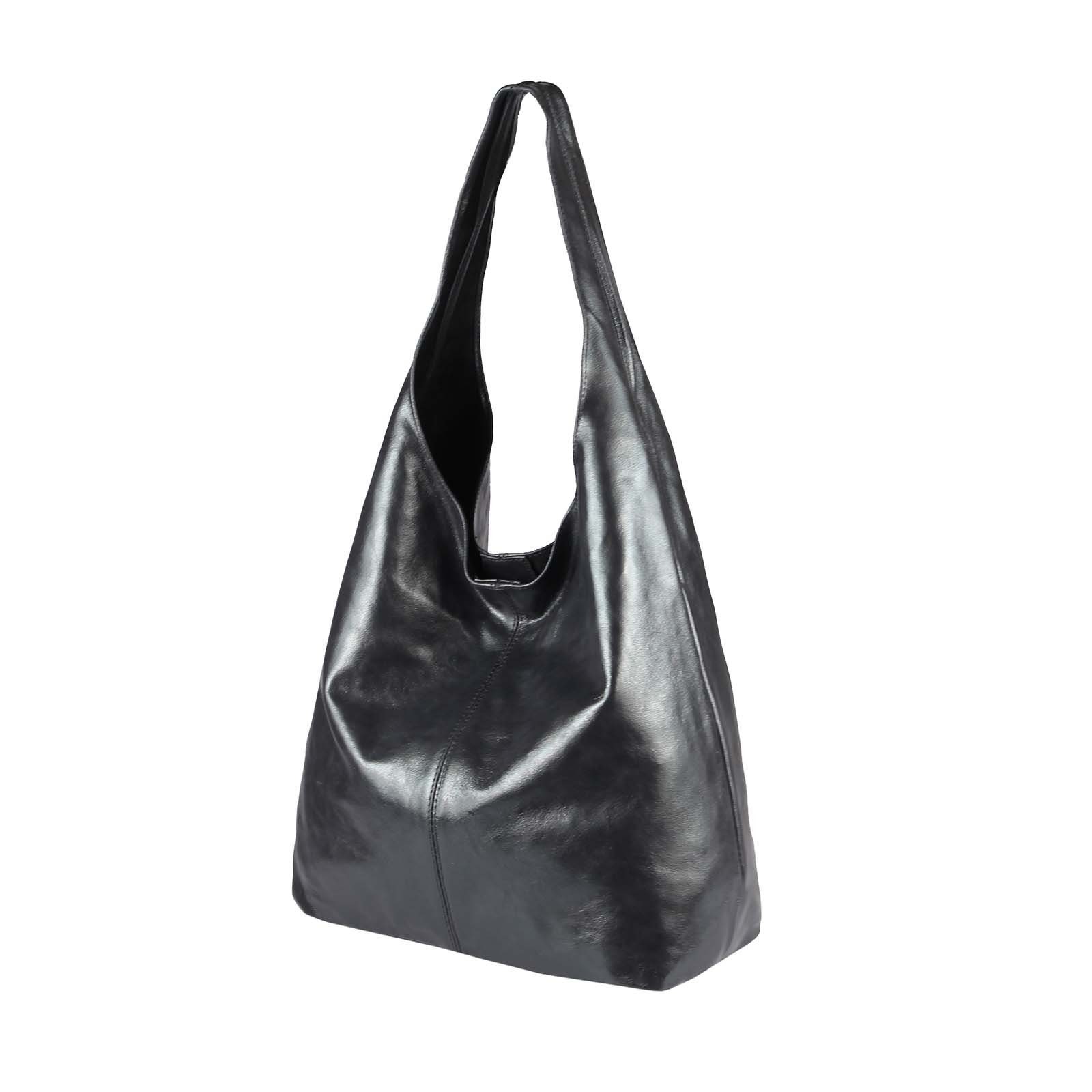 ITALYSHOP24 Schultertasche Made in Italy Damen Leder Wildleder Tasche Umhängetasche Beuteltasche, Premium Business Echtleder Shopper Bag leicht groß klassisch geräumig