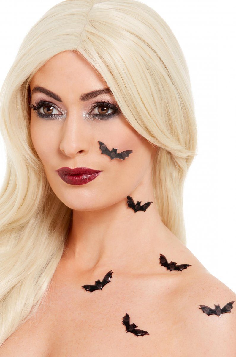 Vampir-Kostüm 3D Fledermaus FX Hautsticker 6 Stück als Make Up I
