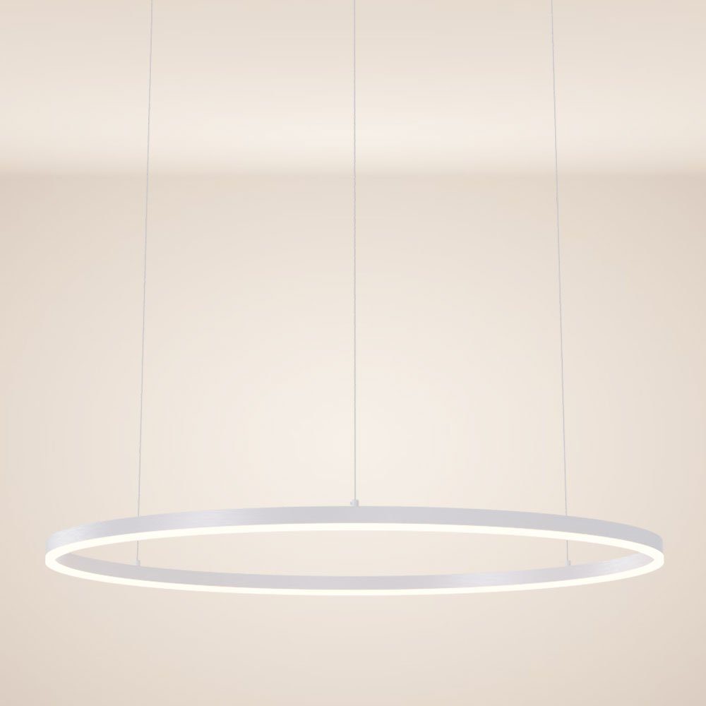 LED Abhängung 5m s.luce Ring Weiß, Hängelampe Warmweiß 100 Pendelleuchte