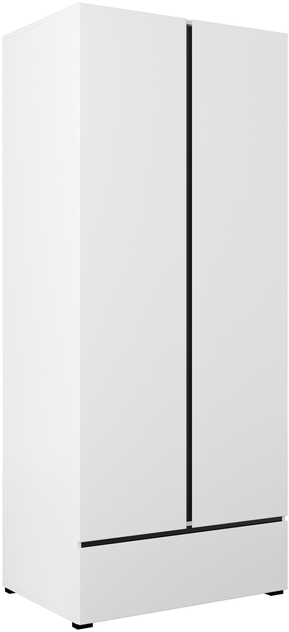 OTTO home Kleiderschrank Cross, moderner griffloser Kleiderschrank Wäscheschrank mit Schublade, Garderobe, Türen