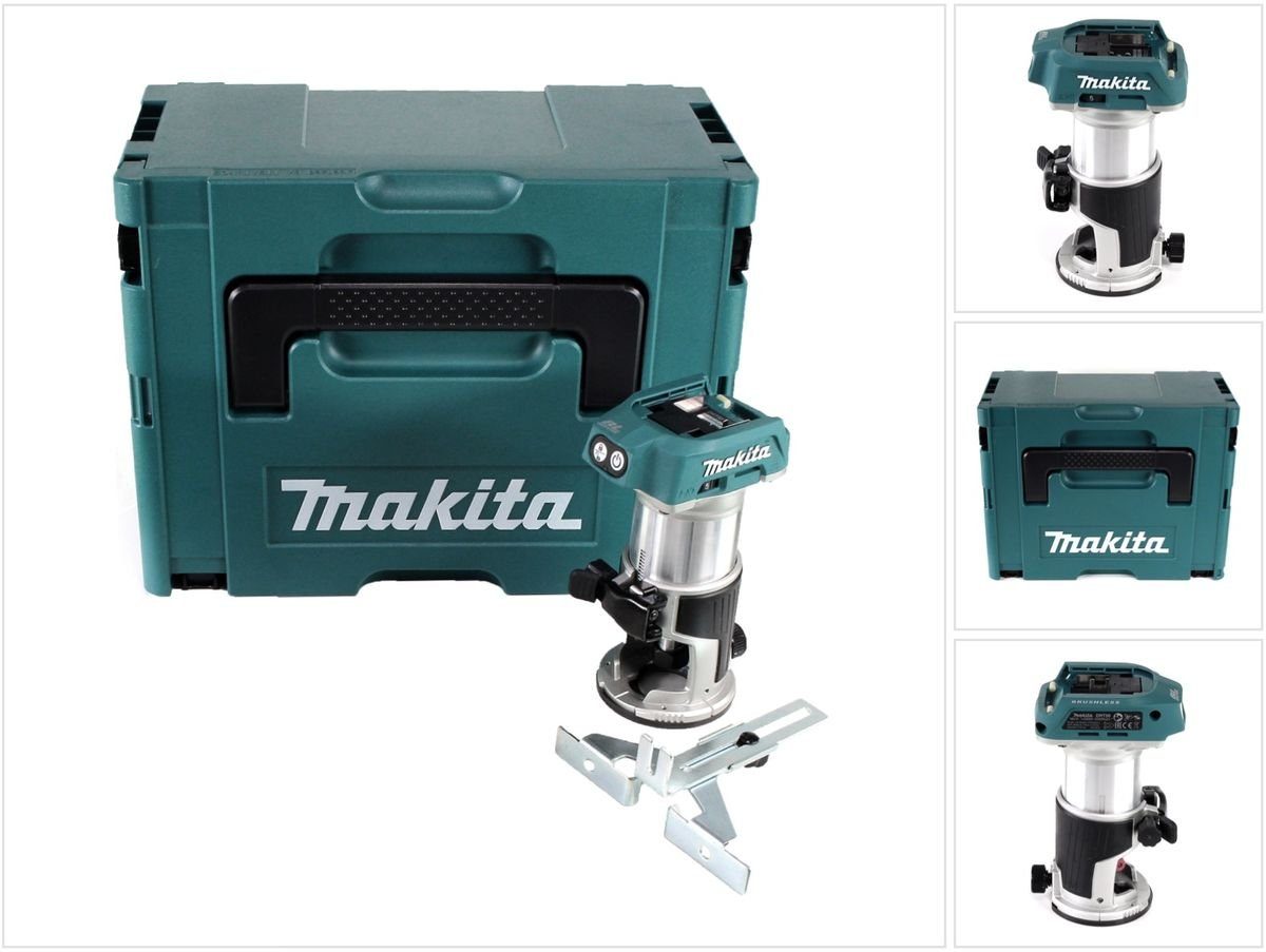 Makita Oberfräse DRT 50 ZJ Akku Multifunktionsfräse brushless 18V Solo im Makpac 3 - o