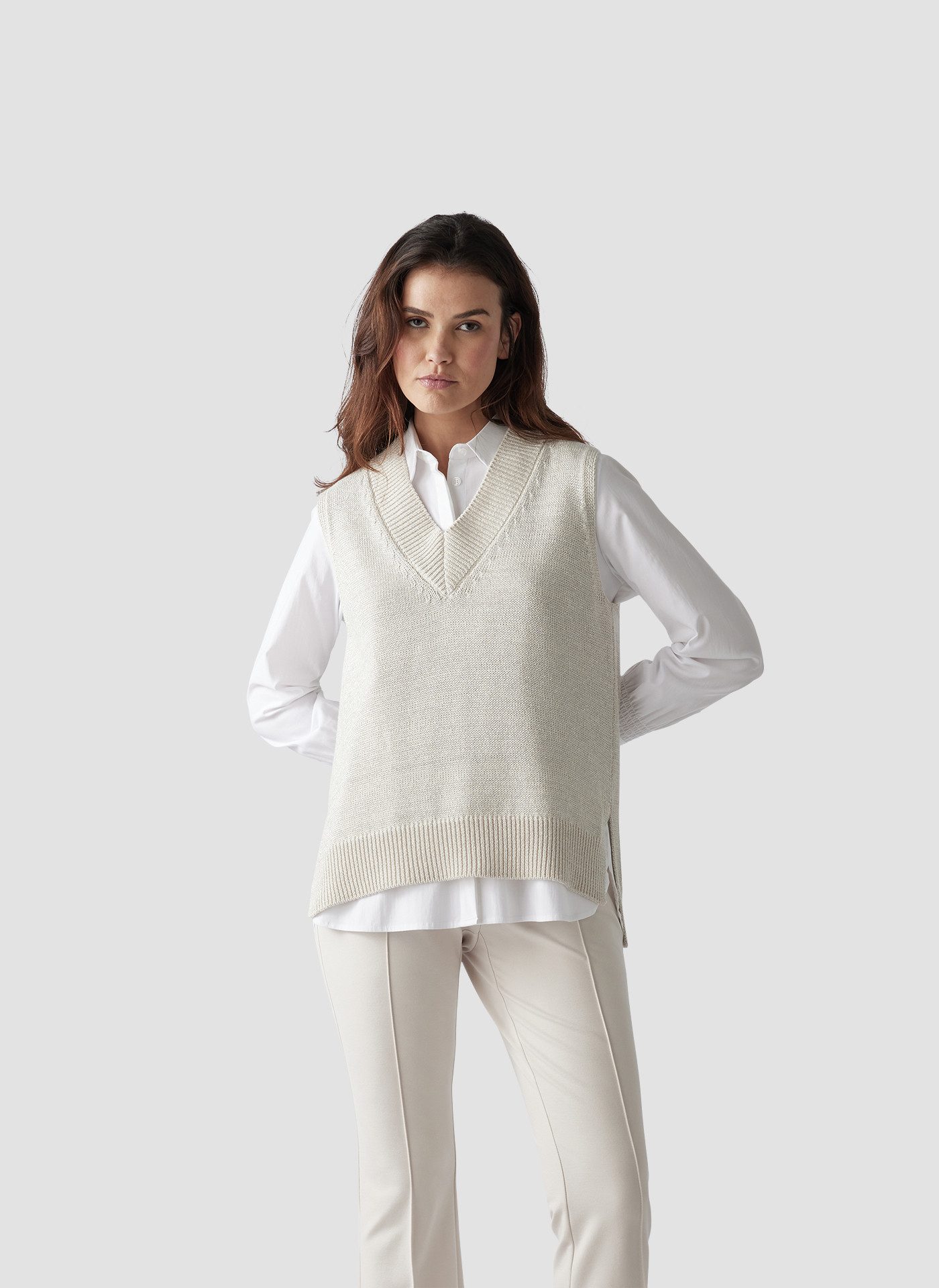 Strickpullover LeComte Pullunder mit V-Ausschnitt