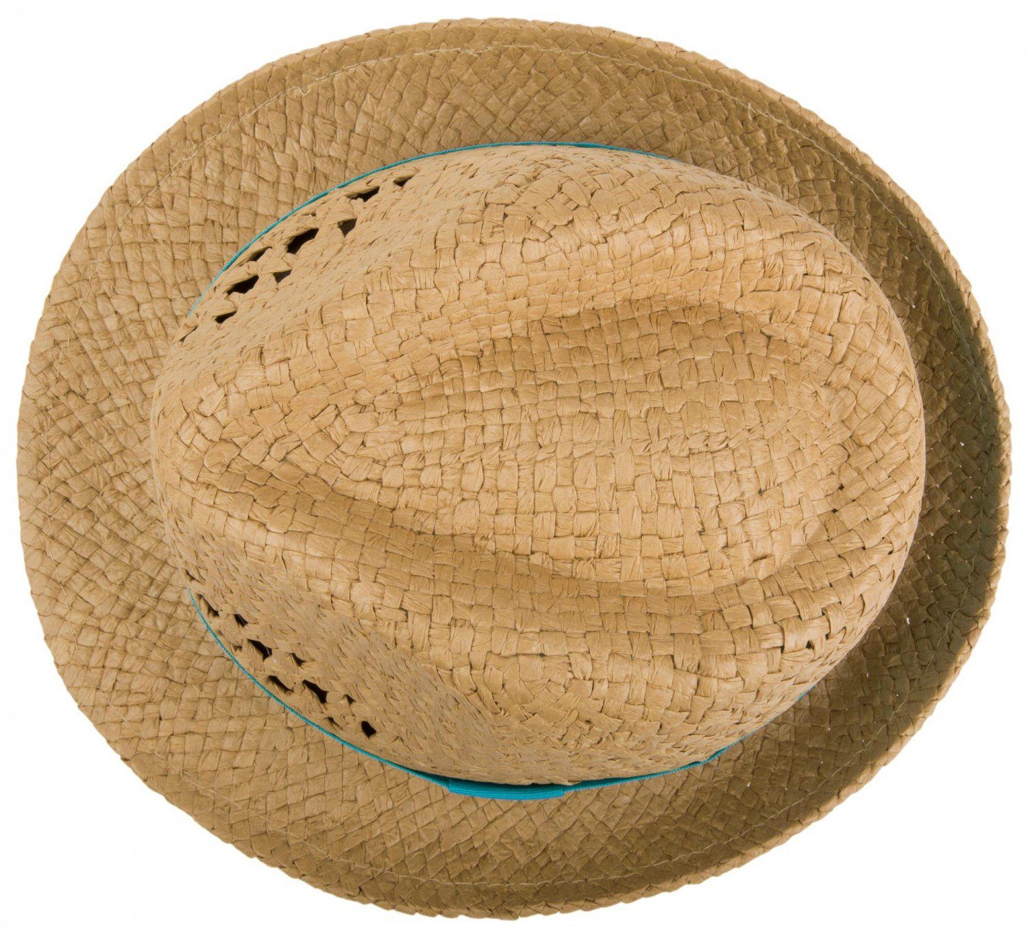 styleBREAKER Strohhut Strohhut mit farbigem Zierband (1-St)