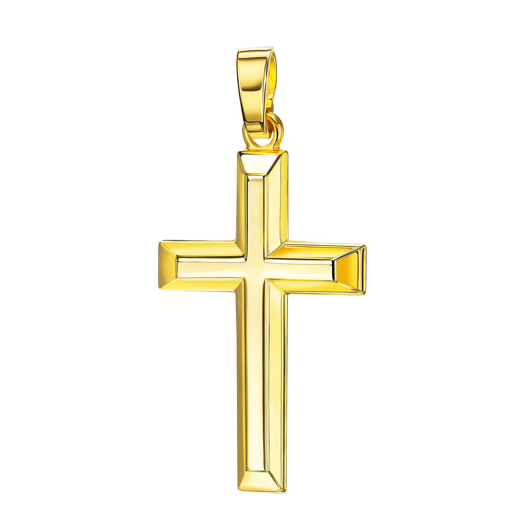 Kreuzanhänger Kreuz Anhänger 585 Gold