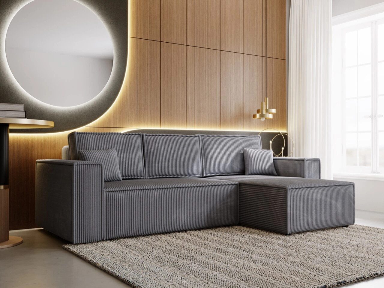 GrainGold Ecksofa L-Form PRATO mit Schlaffunktion günstig online kaufen
