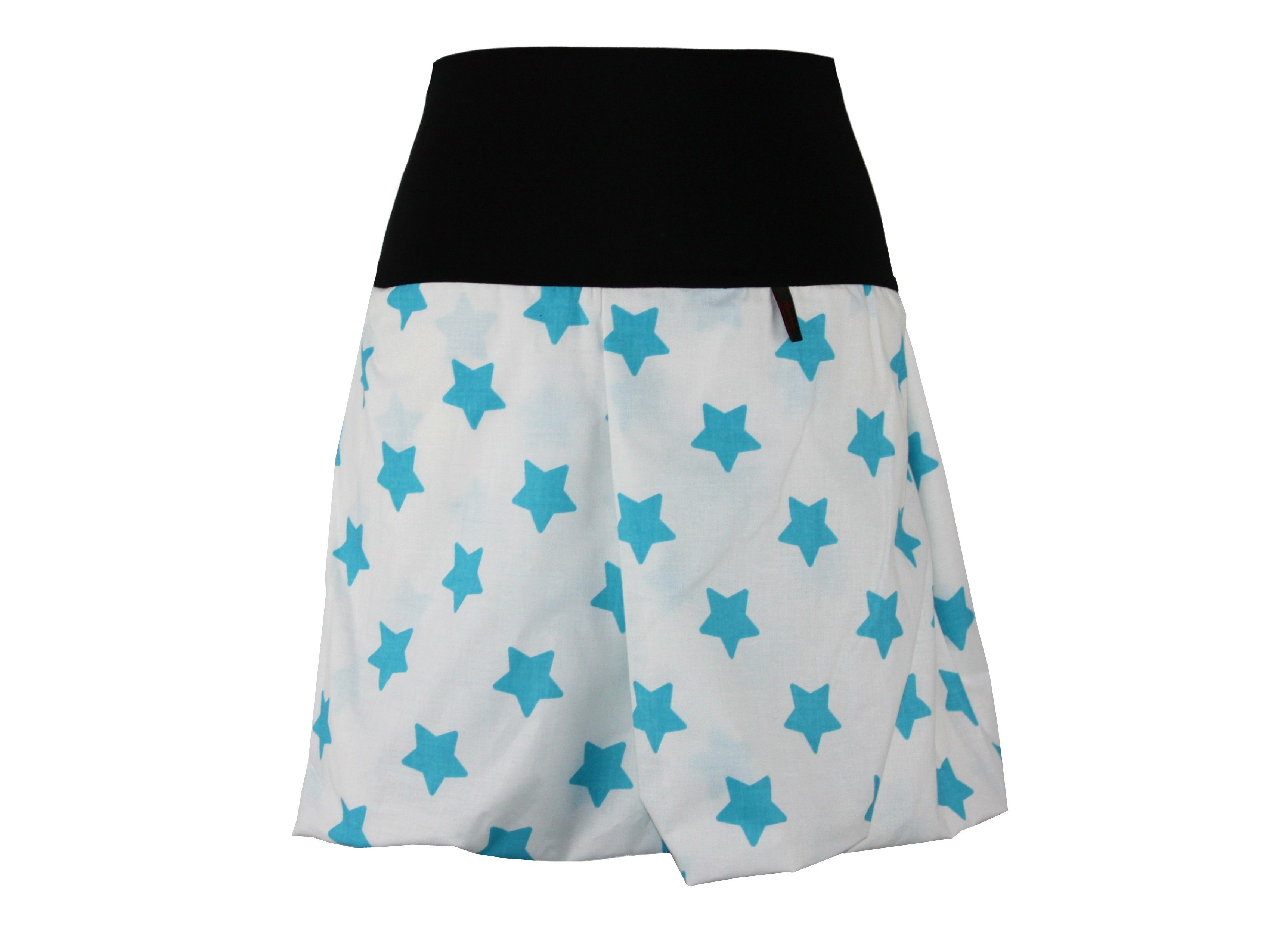 dunkle design Minirock Ballonrock Baumwolle Sterne elastischer Bund