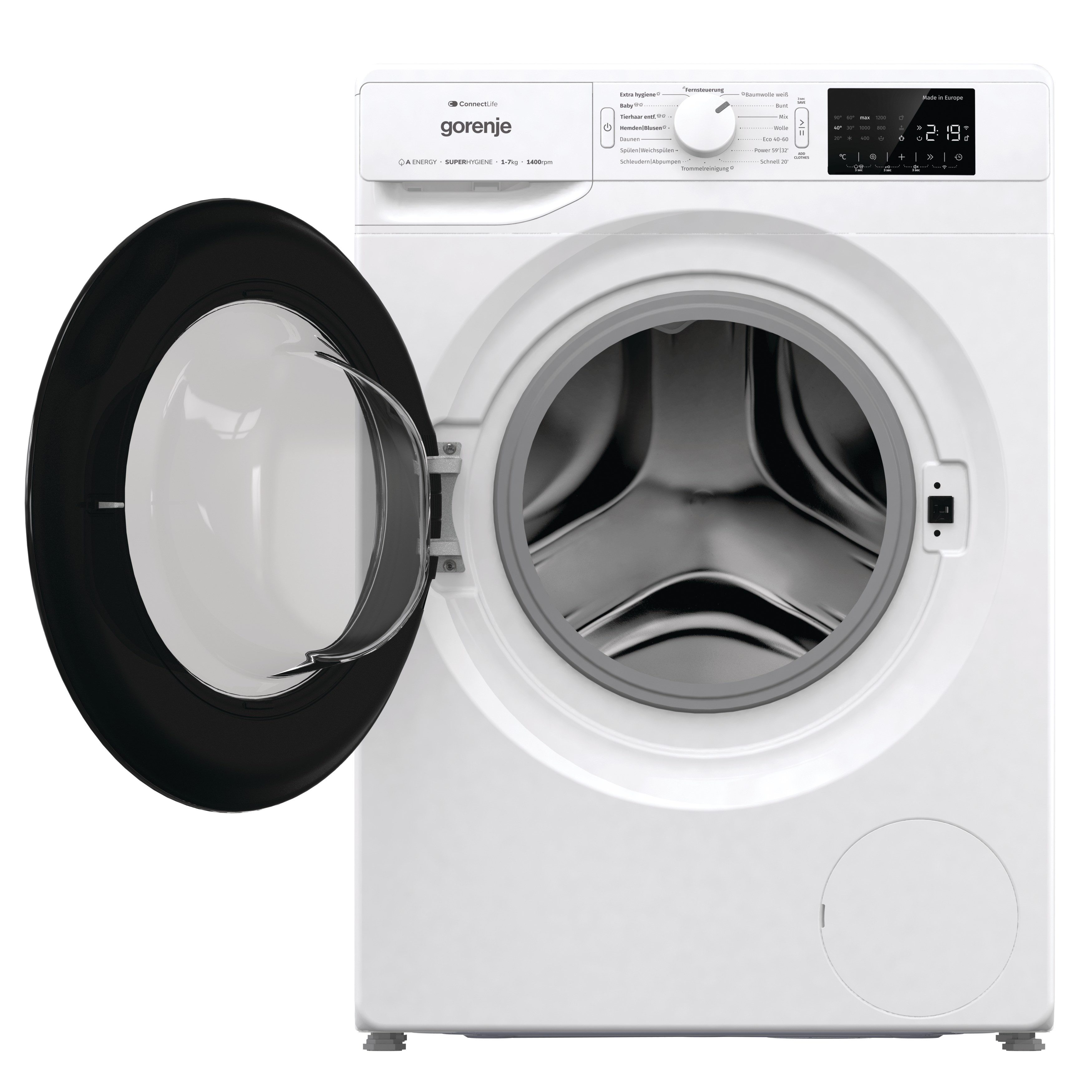 GORENJE Waschmaschine Wave PNEI74SA1DTS, 7 kg, 1400 U/min, RealSlim 46,50cm
