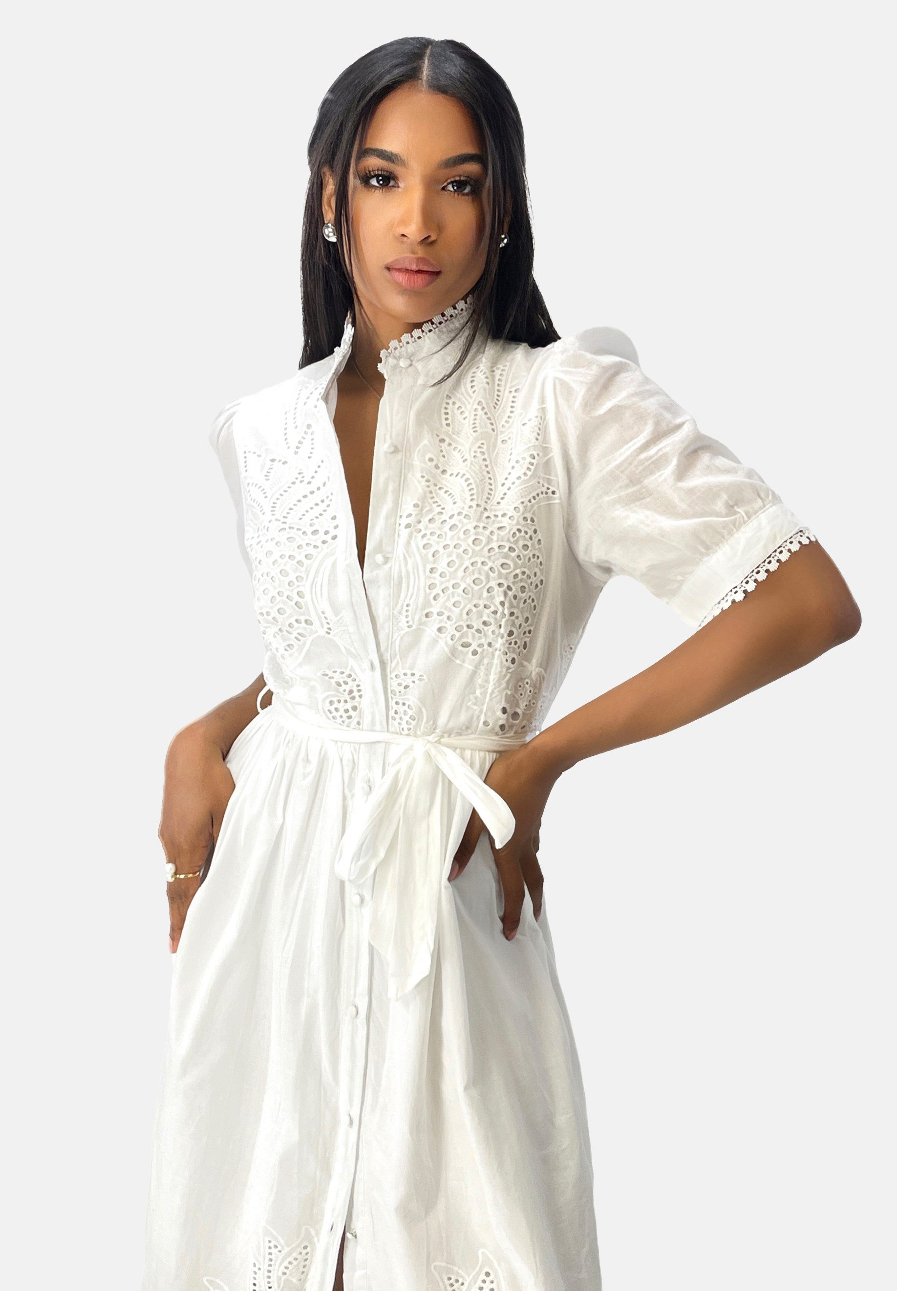 Elara Spitzenkleid Elara Damen Freizeitkleid (1-tlg) günstig online kaufen