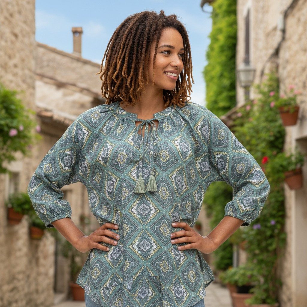 Guru-Shop Longbluse Blusentunika, Langarmbluse, plus size.. Hippie, alterna günstig online kaufen