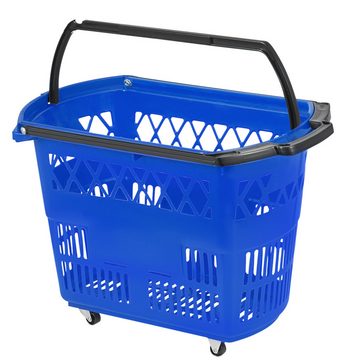 VEVOR Einkaufskorb 6 Stück Kunststoffkorb Tragekorb Einkaufskiste Basket Blau