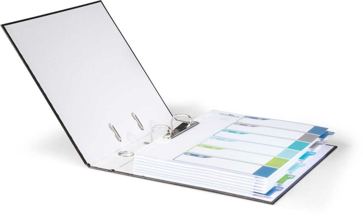 DURABLE Aktenordner Ordnerregister PP 1-6 farbige Taben beschriftbar A4+ hoch 245x305mm