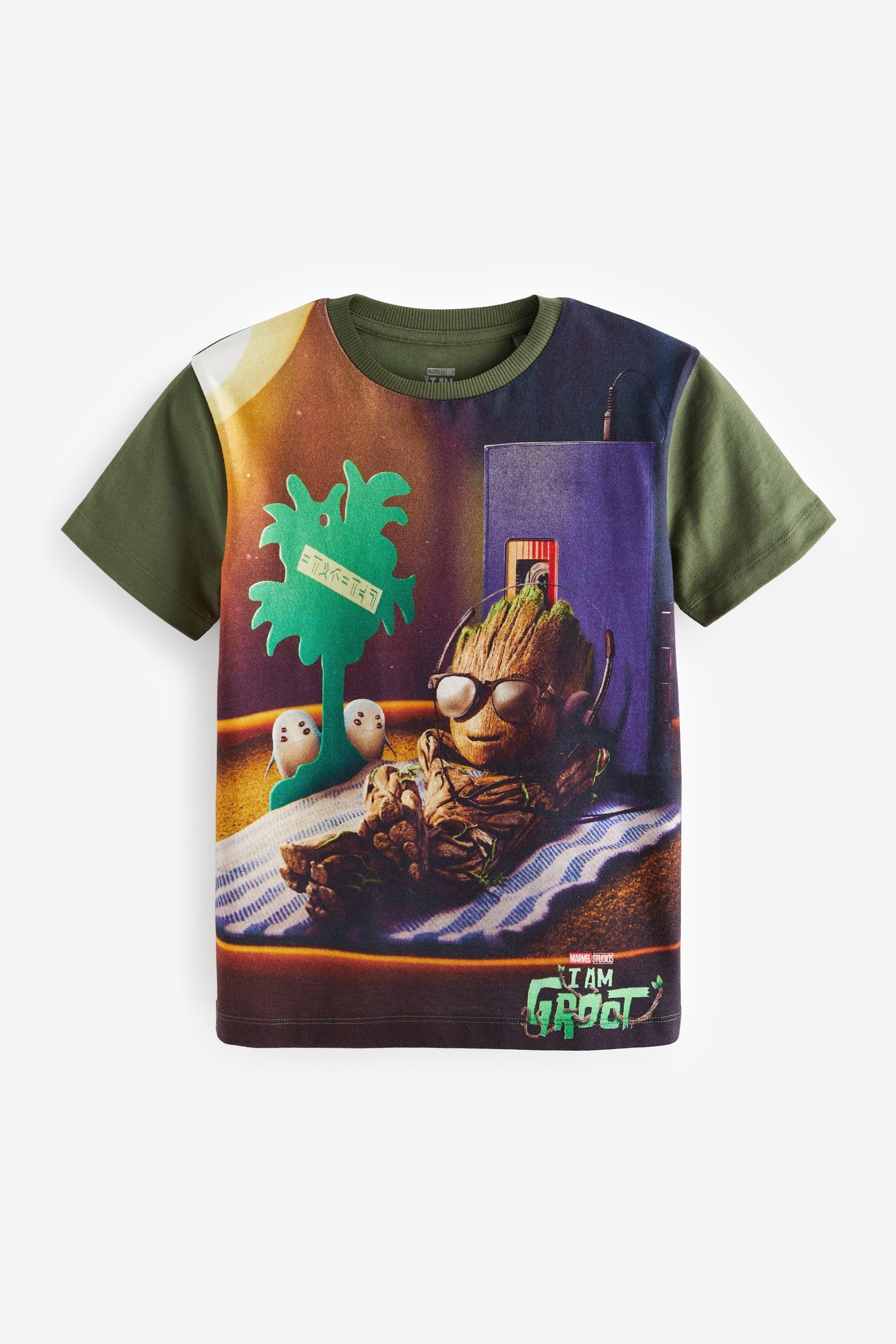 Next T-Shirt Lizenziertes Langarmshirt (1-tlg) Groot Green