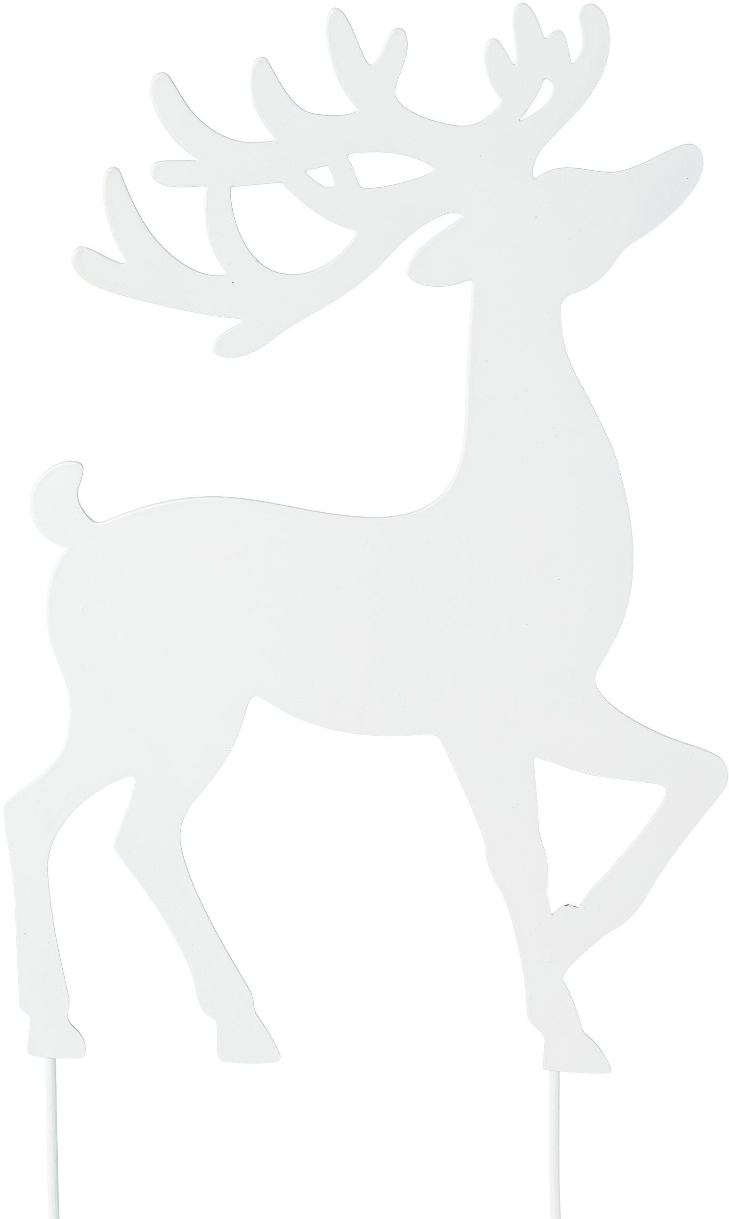 Weihnachtsfigur zum (2 Hirsch Creativ St), deco Stecken Weihnachtsdeko