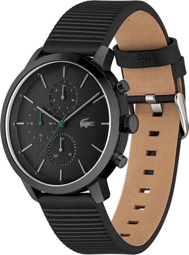 Lacoste Multifunktionsuhr Replay 2011177, Quarzuhr, Armbanduhr, Herrenuhr, Datum, Lederarmband