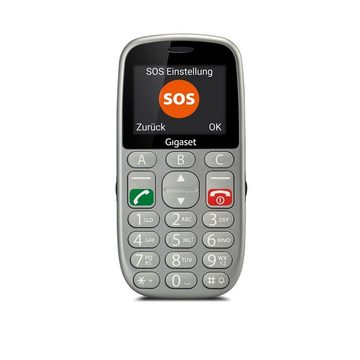 Gigaset GL 390 Handy + Universaltasche grau Seniorenhandy (5,59 cm/2.2 Zoll, 32 GB Speicherplatz, Freisprechen, SOS-Taste, Hörgerätekompatibel)