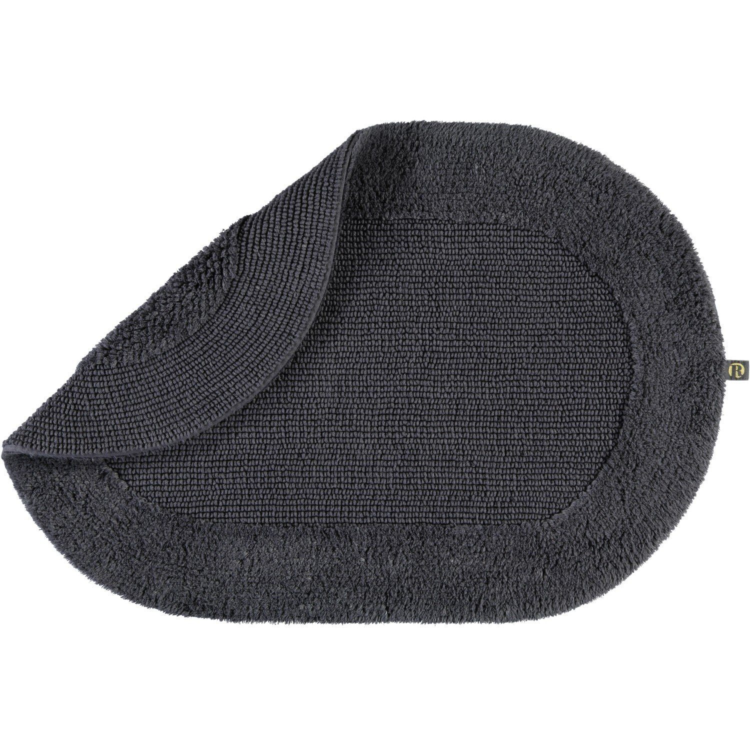 Rhomtuft Badematte Exquisit oval, 100% Baumwolle, oval, Wendemodell
