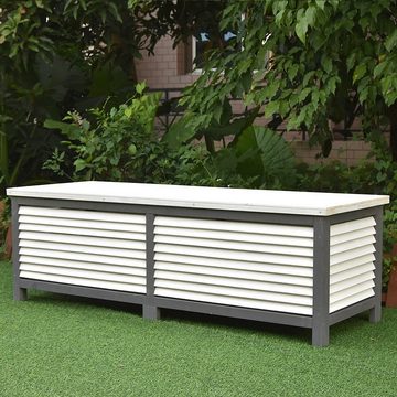 Feel2Home Auflagenbox Kissenbox Gartentruhe Gartenbox Auflagentruhe Auflagekiste Terrasse, mit Deckel
