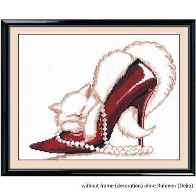 Oven Kreativset Oven Kreuzstichset "Schuh", Zählmuster, 30x25cm, (embroidery kit by Marussia)