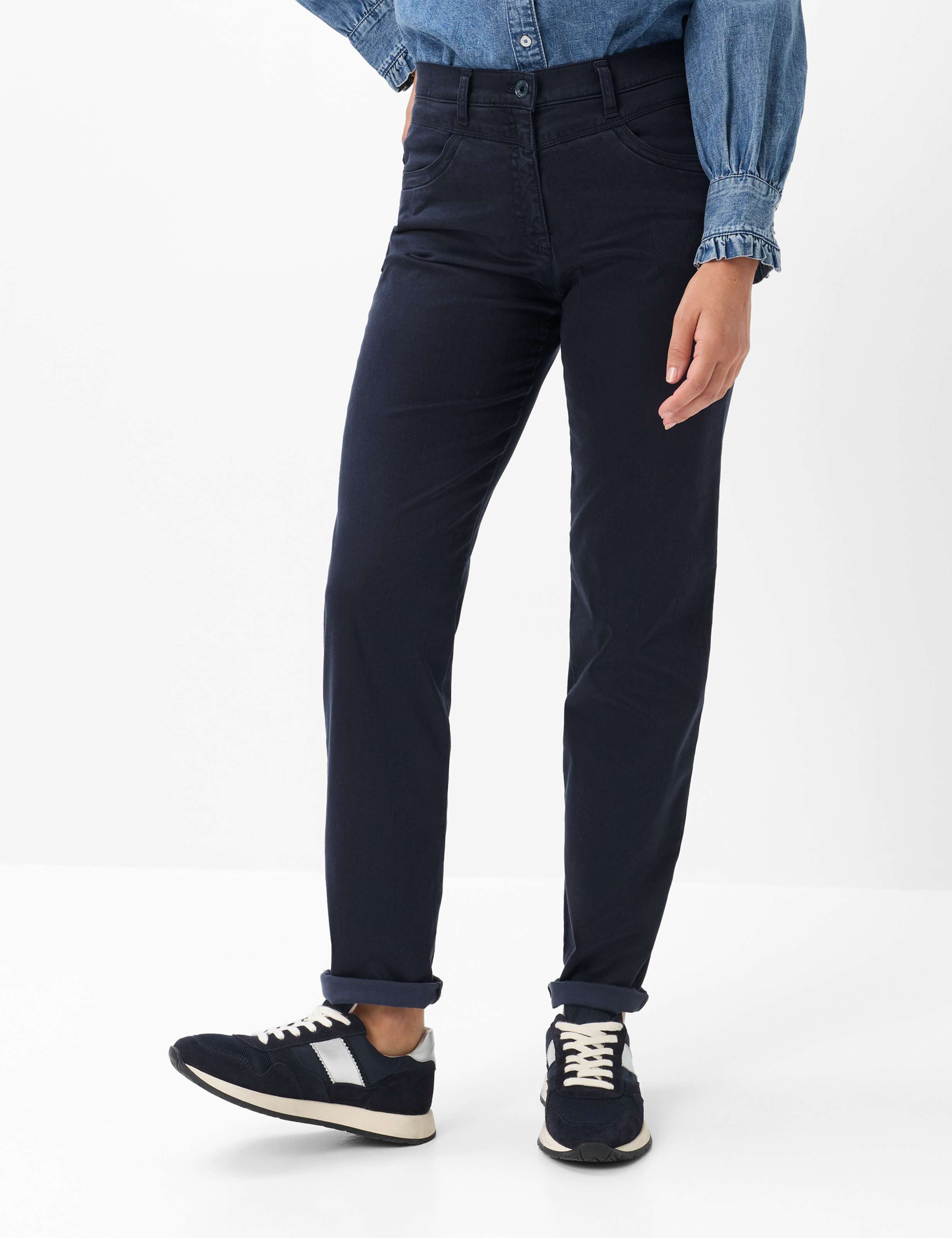 RAPHAELA by BRAX 5-Pocket-Hose Style CAREN NEW Satin: Five-Pocket-Hose im Comfort Plus Fit