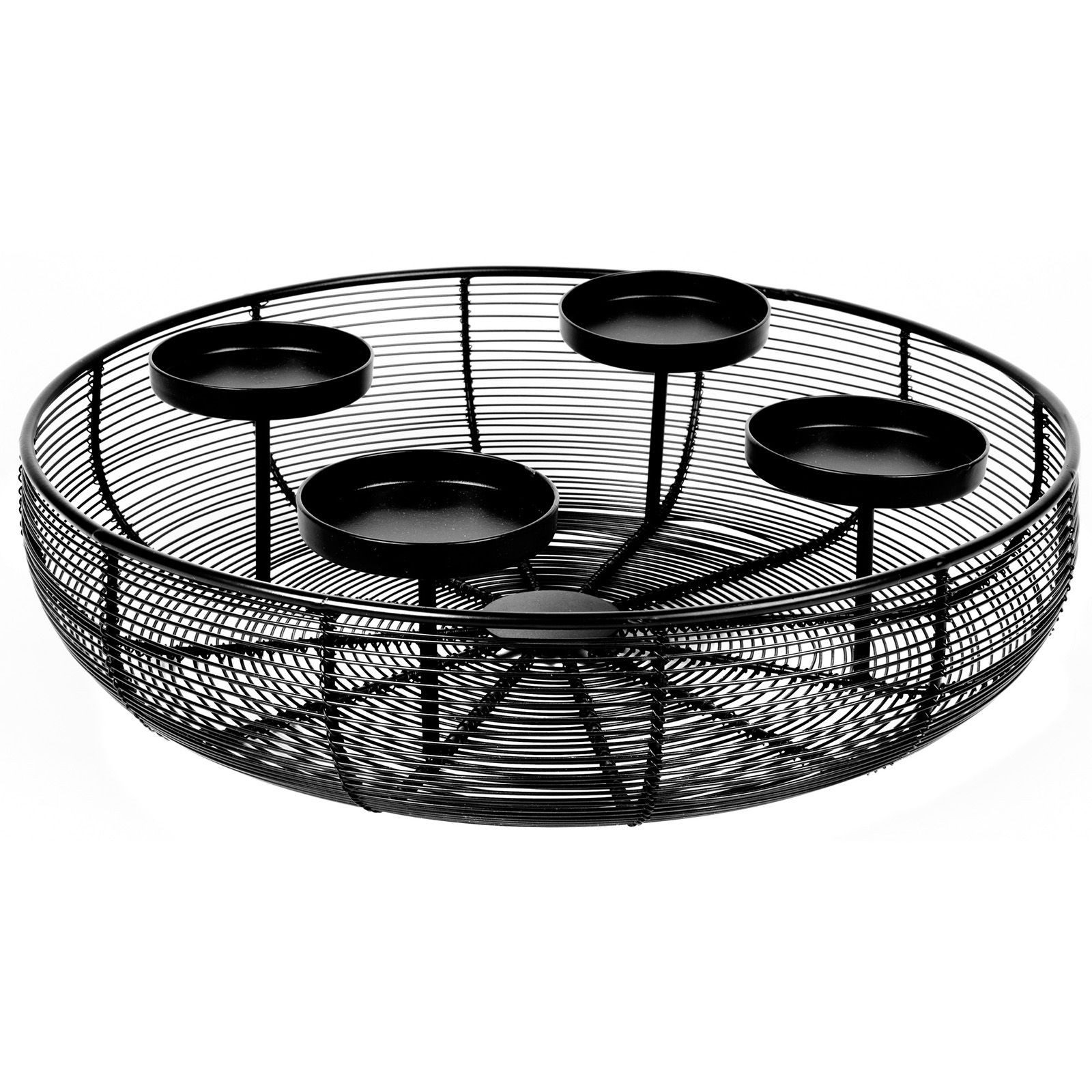 BURI Dekokranz BURI Adventskranz schwarz Kerzenhalter Weihnachtskranz Kränz günstig online kaufen