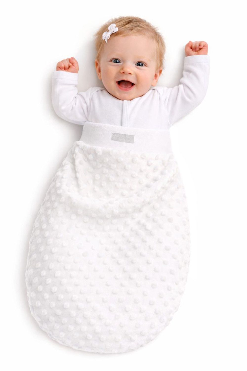 La Bortini Pucksack Baby Pucksack Schlafsack doppellagig, gefuttert für Neugeborene 0-3Mon, in Rosa, Blau, Weiß, Creme vorrätig