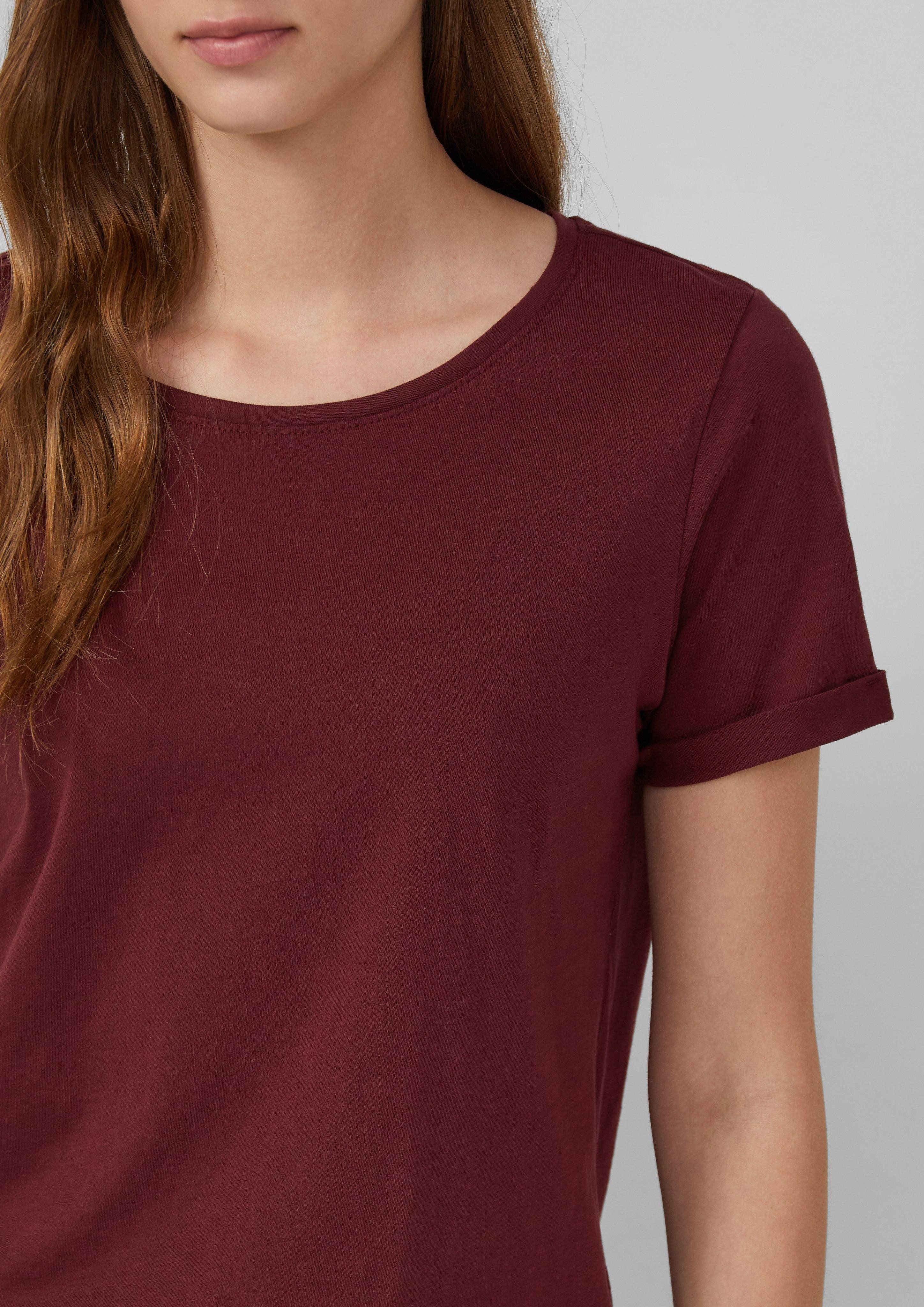 s.Oliver Kurzarmshirt T-Shirt mit Ärmelumschlag günstig online kaufen