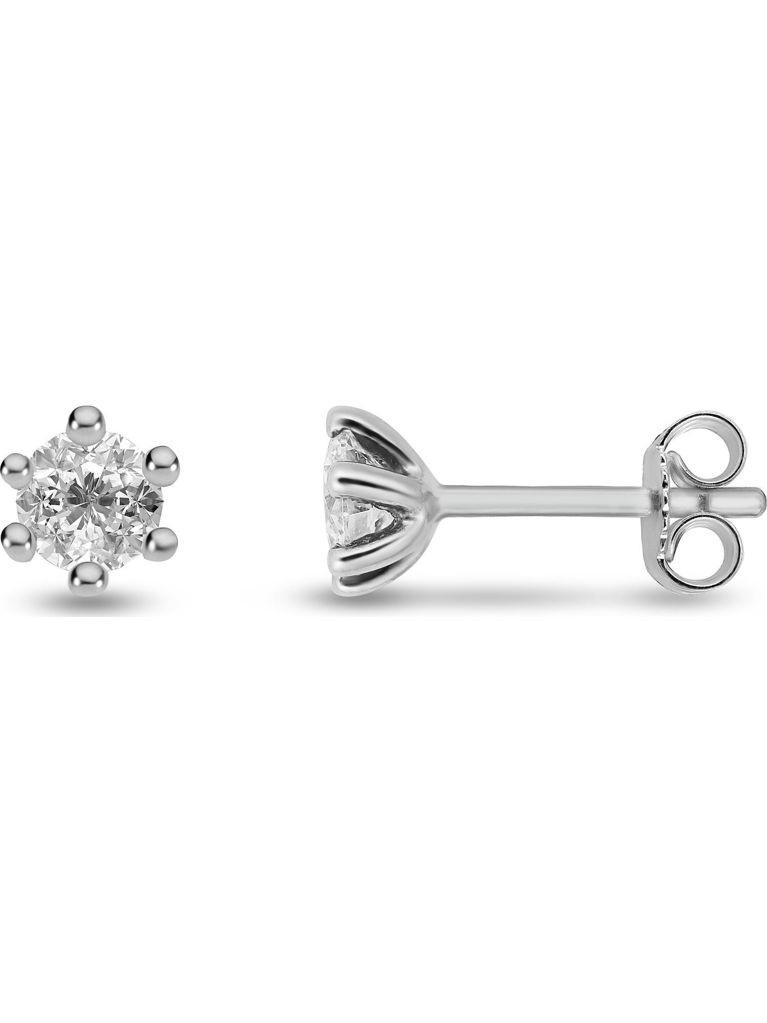 FAVS Paar Ohrstecker FAVS Unisex-Ohrstecker 925er Silber 2 Zirkonia