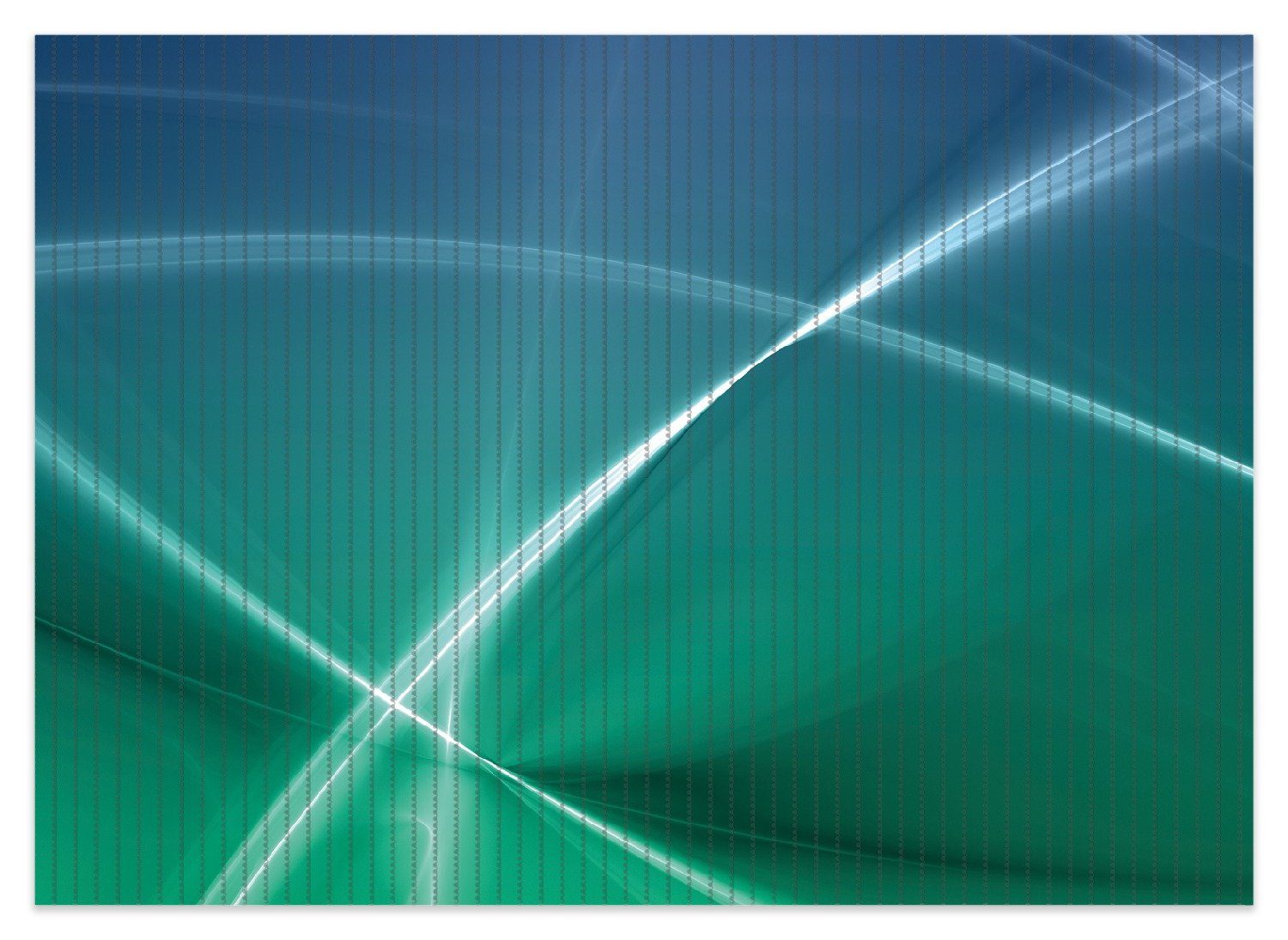 Schaum-Badematte Abstrakte Formen und Linien in blau grün türkis Wallario, Höhe 5.5 mm, rutschhemmend, geeignet für Fußbodenheizungen, Polymer-Schaum, rechteckig
