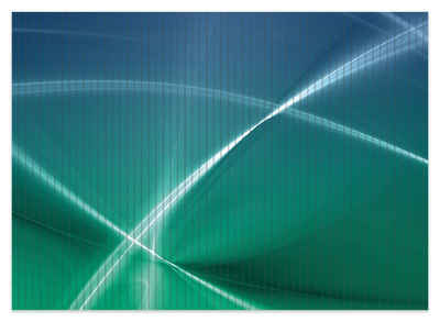 Schaum-Badematte Abstrakte Formen und Linien in blau grün türkis Wallario, Höhe 5.5 mm, rutschhemmend, geeignet für Fußbodenheizungen, Polymer-Schaum, rechteckig