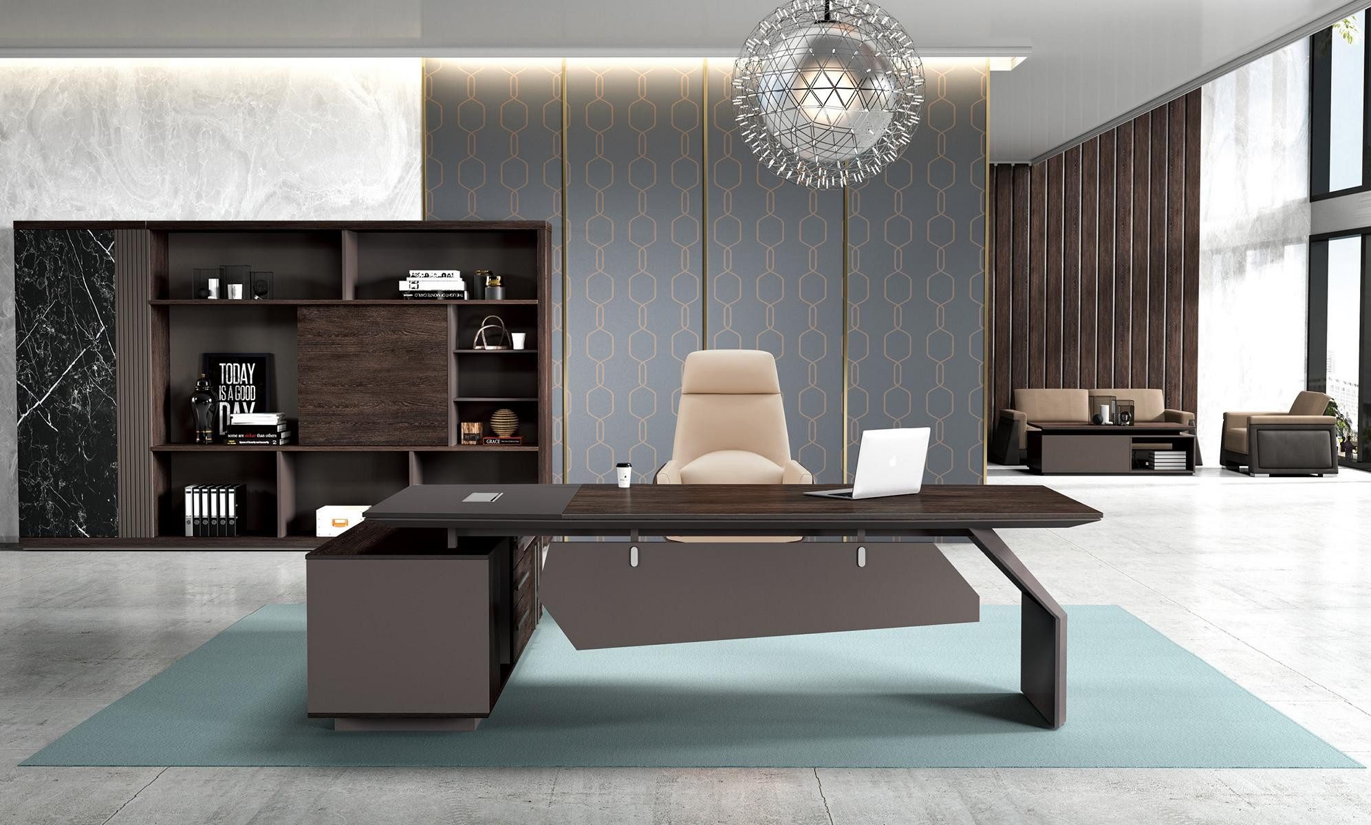 Eckschreibtisch Chef Schreibtisch Exclusive Büro Einrichtung Tisch Kanzlei Praxis