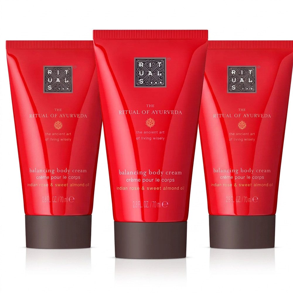 Rituals Körpercreme Rituals The Ritual Of Ayurveda Body Cream 3er Set, Praktisches Vorrats-Set mit drei Körpercremes