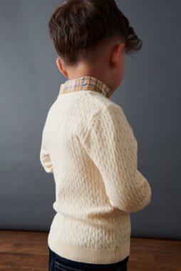 Next 2-in-1-Pullover Pullover mit Zopfmuster und Hemdeinsatz (1-tlg)