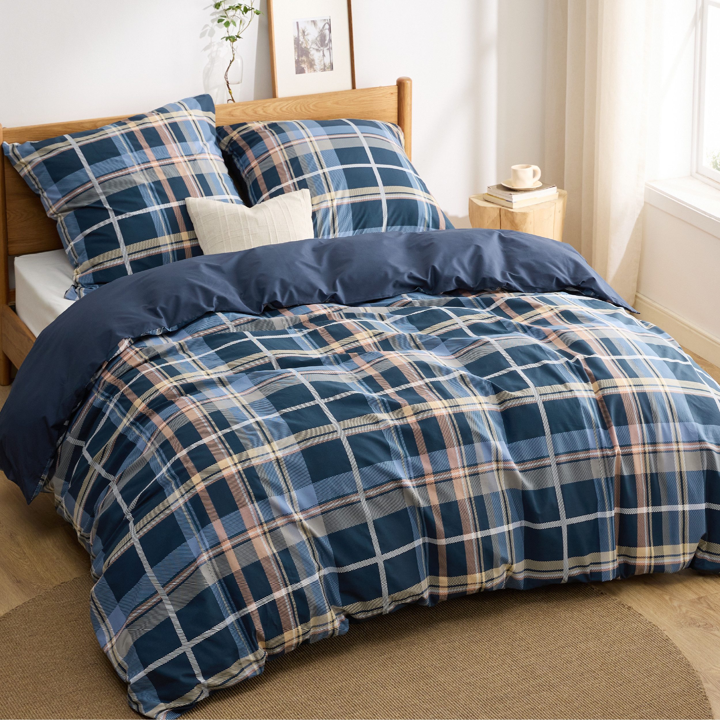 BEDSURE Wendebettwäsche mit Zweige-Design und Reißverschluss, günstig online kaufen