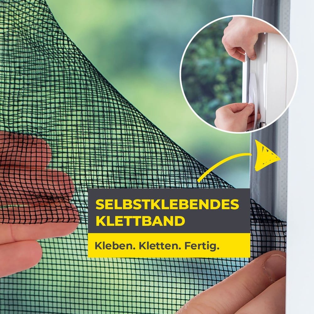 EASYmaxx Insektenschutz-Fensterrahmen Moskitonetz mit Klettverschluss, (2-S günstig online kaufen