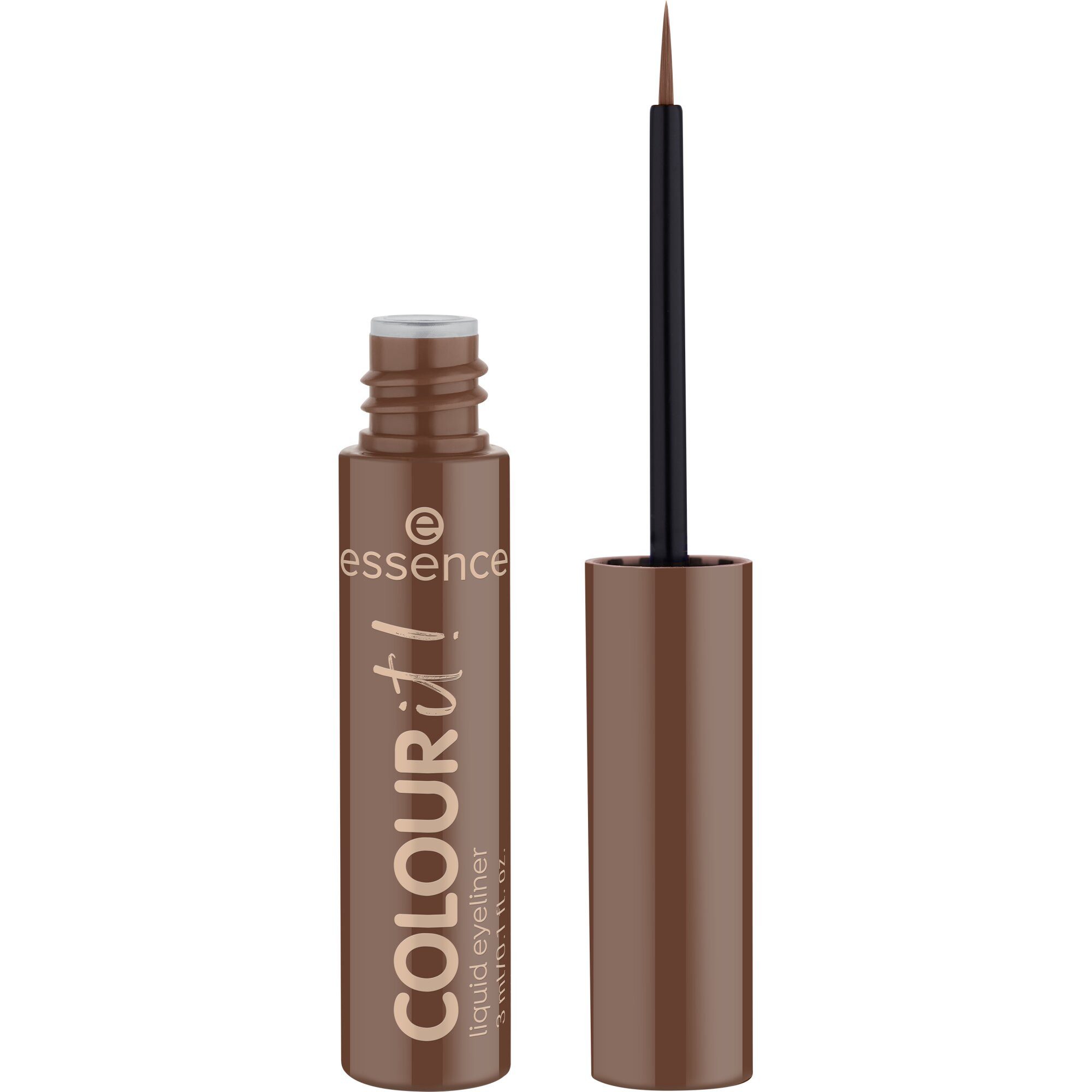Essence Eyeliner COLOUR it! liquid eyeliner, 3-tlg., Präzise Pinselspitze für müheloses Zeichnen definierter Linien.