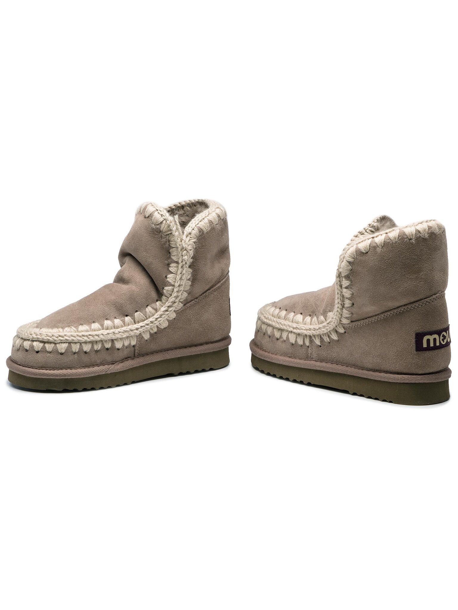 MOU Mou Damen Schneestiefel MOU-Eskimo18 Beige Winterstiefel