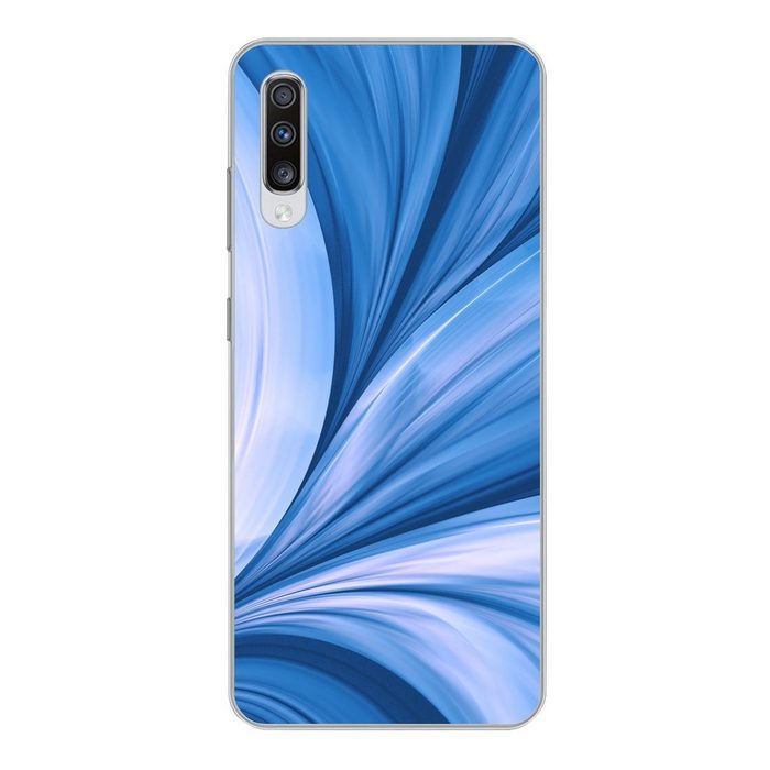 MuchoWow Handyhülle Blau - Abstrakt - Design Phone Case Handyhülle Samsung Galaxy A70 Silikon Schutzhülle