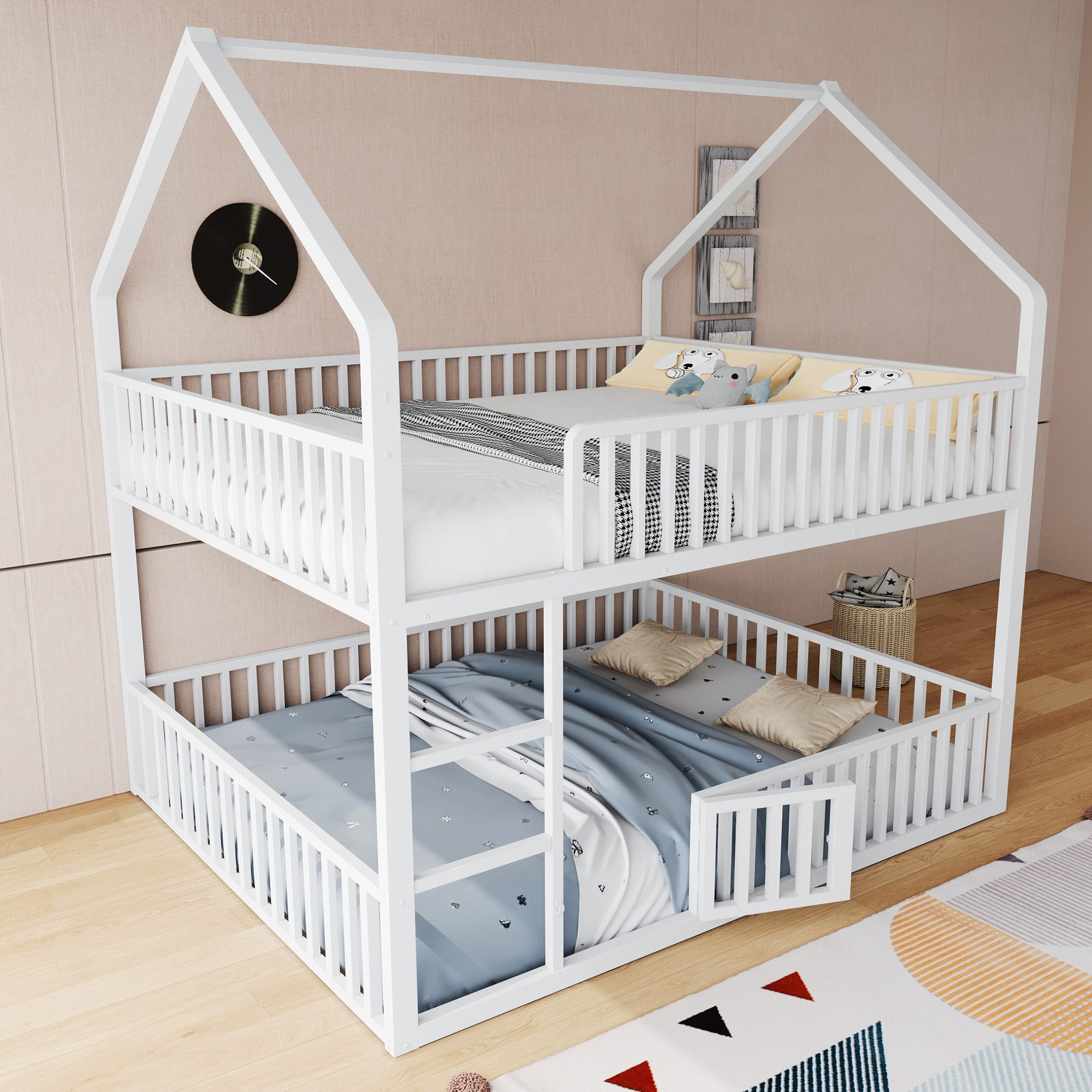 REDOM Etagenbett mit Treppe & Tür, günstig online kaufen