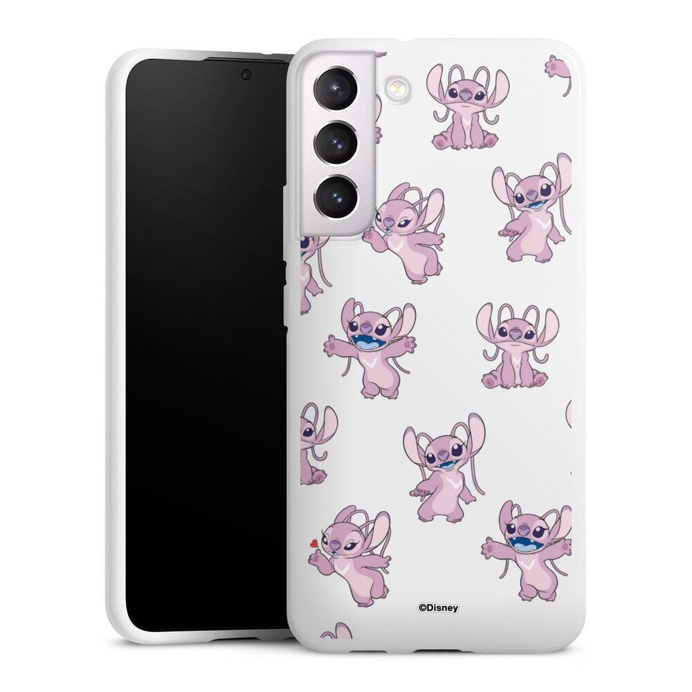 DeinDesign Handyhülle Lilo & Stitch Engel Disney Angel Faces Pattern Transparent, Samsung Galaxy S22+ Silikon Hülle Bumper Case Handy Schutzhülle