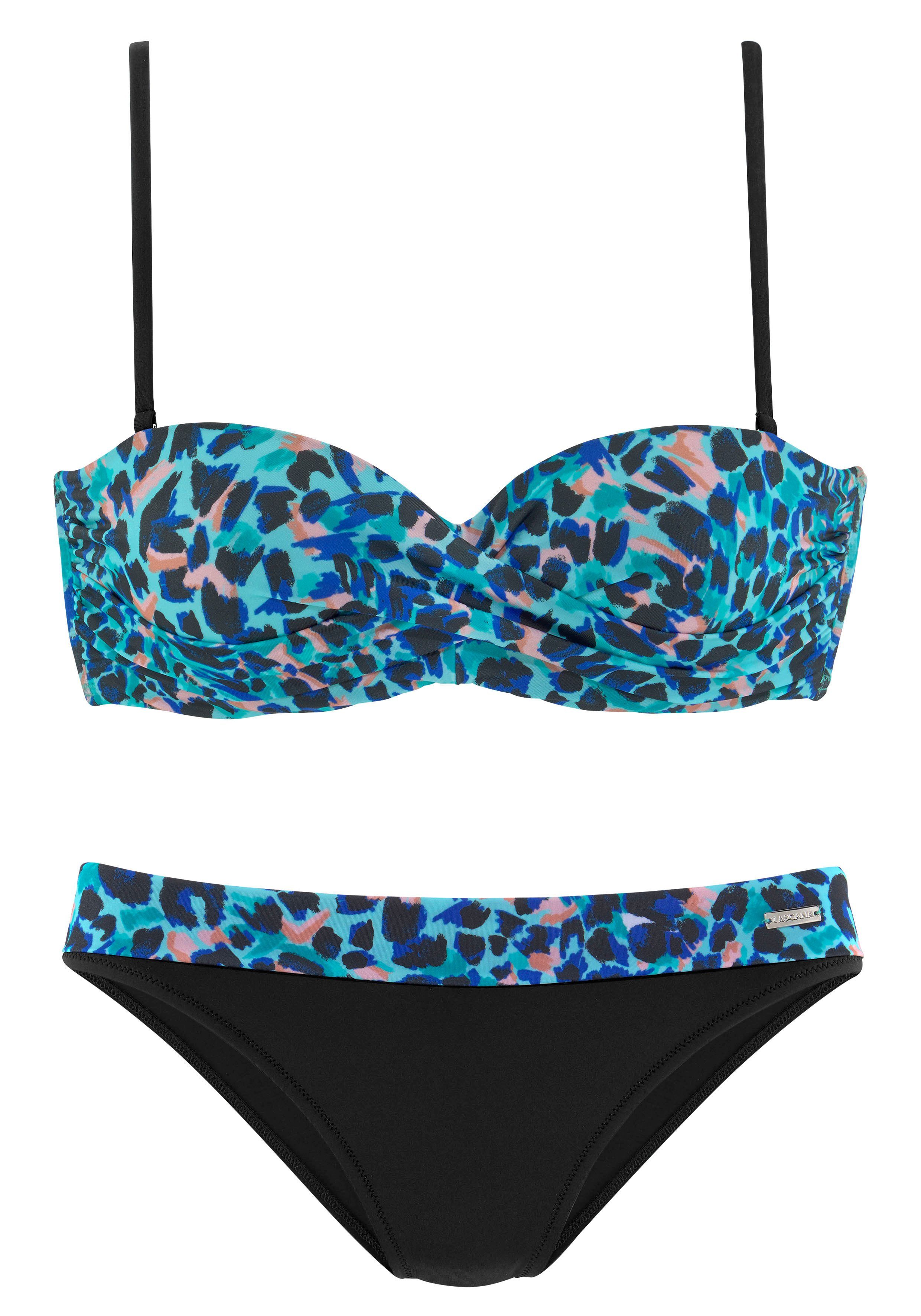 LASCANA Bügel-Bandeau-Bikini im Animaldesign günstig online kaufen