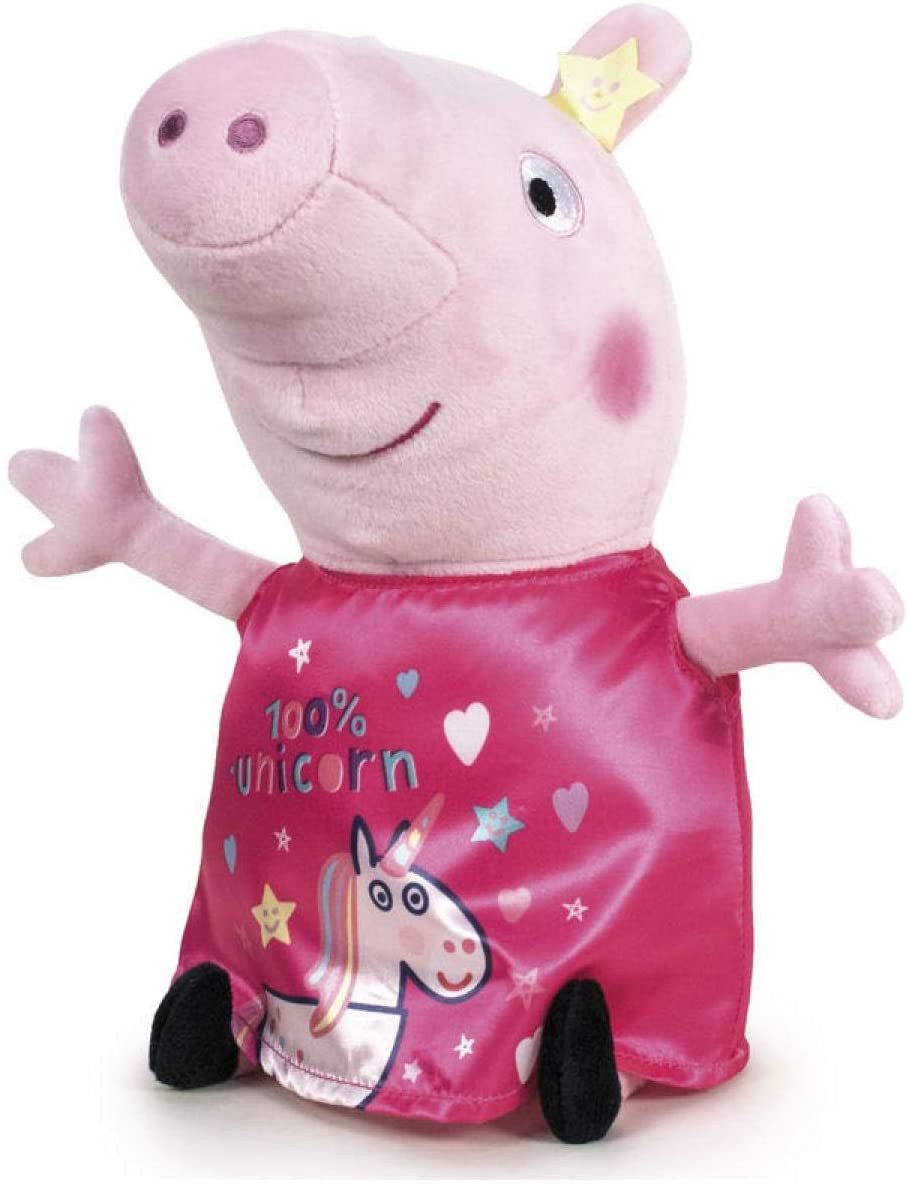 Play by Play Kuscheltier Peppa Wutz Plüschfigur (31cm) Peppa pinkes Kleid