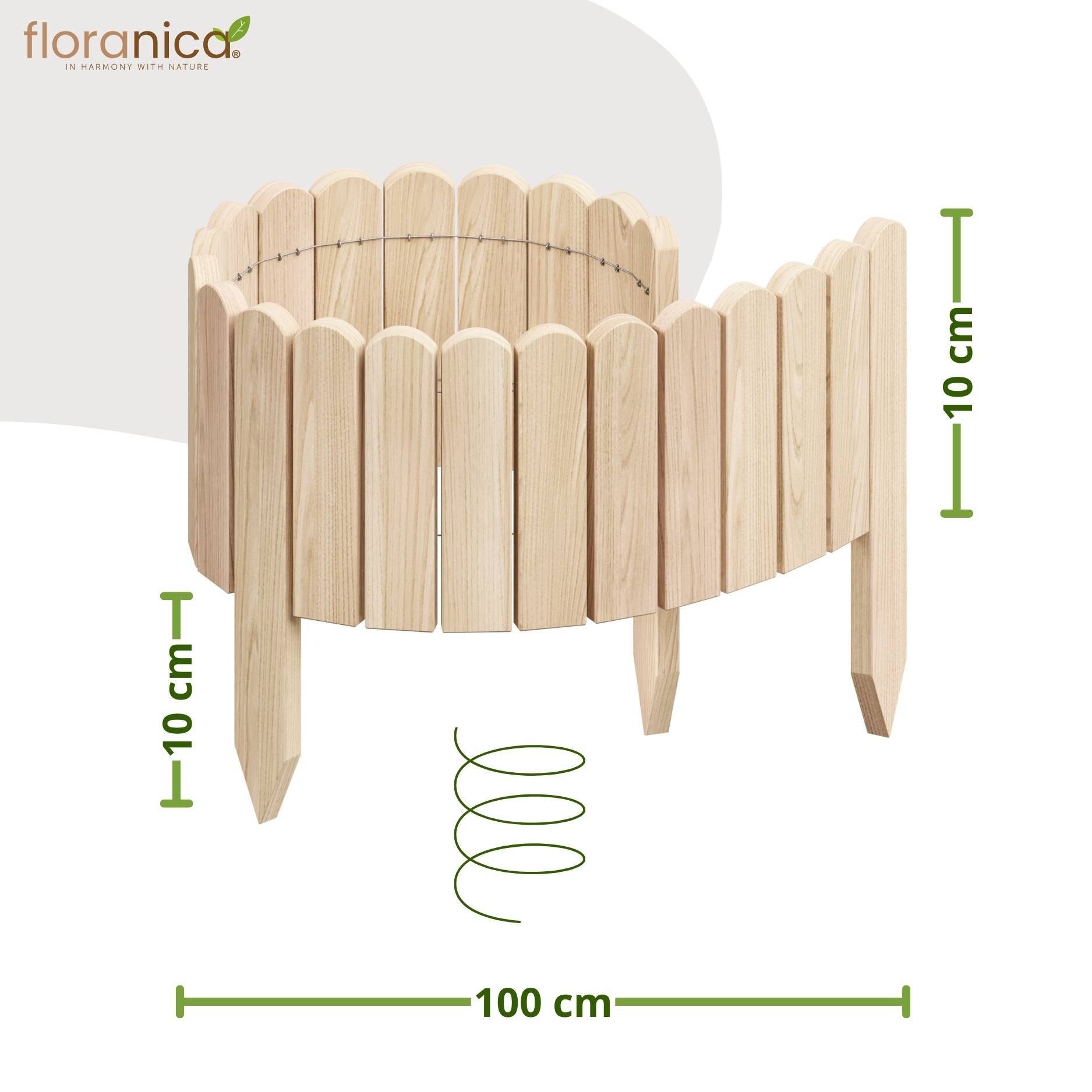 Floranica Palisade Flexible Rollborder Beeteinfassung Beetumrandung Rasenka günstig online kaufen