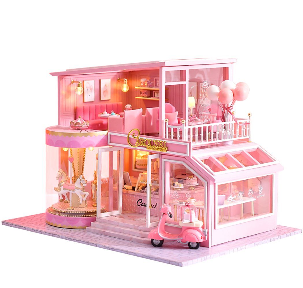 Cute Room 3D пазлы DIY holz Miniature Haus Puppenhaus Kindheit Träumen, Пазлыteile, 3D пазлы, Miniaturhaus, Maßstab 1:24, Modellbausatz zum basteln
