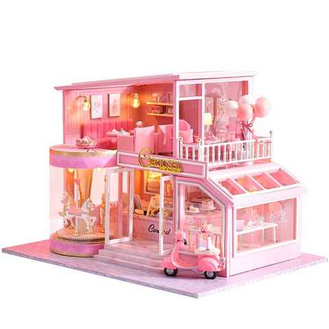 Cute Room 3D-Puzzle DIY holz Miniature Haus Puppenhaus Kindheit Träumen, Puzzleteile, 3D-Puzzle, Miniaturhaus, Maßstab 1:24, Modellbausatz zum basteln