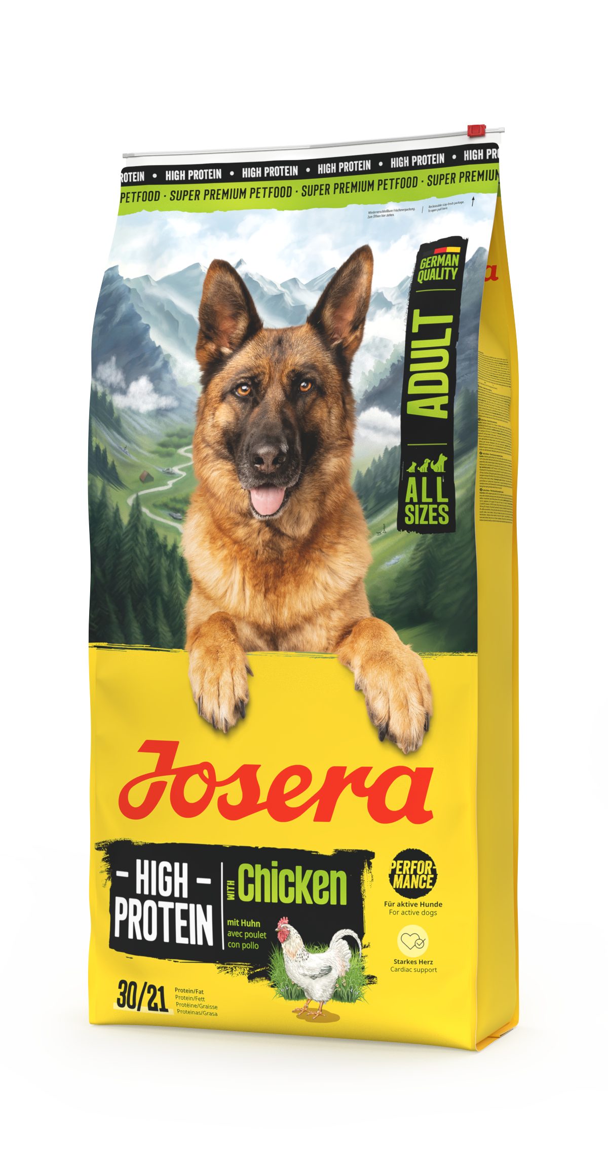 Josera High Protein Huhn 12,5kg, Trockenfutter für: Hunde, Adult All Size, für ausgewachsene Hunde aller Größen