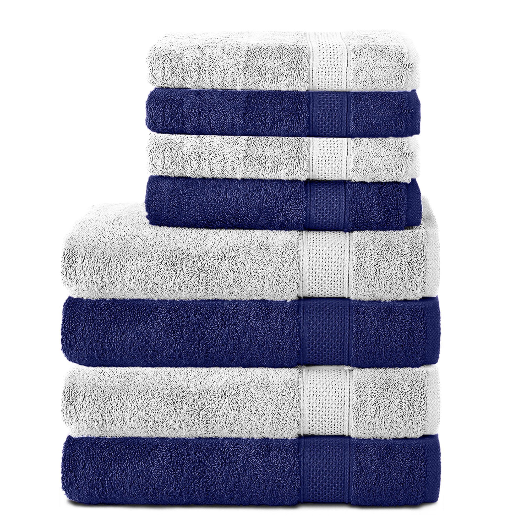 Komfortec Handtuch Set aus 100% Baumwolle, 4 Handtücher 50x100 cm und 4 Badetücher 70x140 cm, Frottee (Packung, 8-St), Duschtücher & Badehandtuch, Weich, Towel, Groß