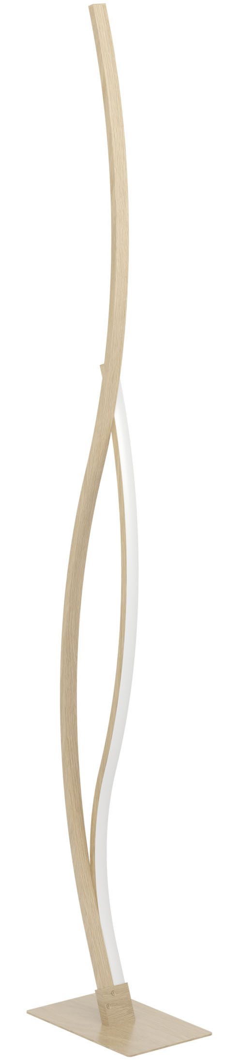 EGLO Stehlampe GRISOLIA Stehlampe - Stahl - LED - 20W - IP20, Ein-/Ausschalter, LED fest integriert, Neutralweiß, Standleuchte, Leselampe, Wohzimmer, Schlafzimmer, H129 cm